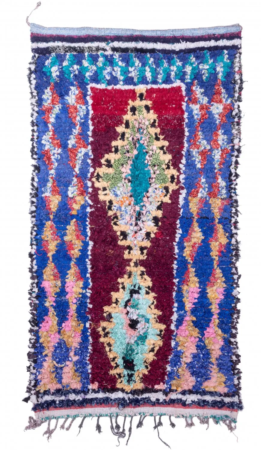 Marokkansk berber tæppe Boucherouite 245 x 135 cm