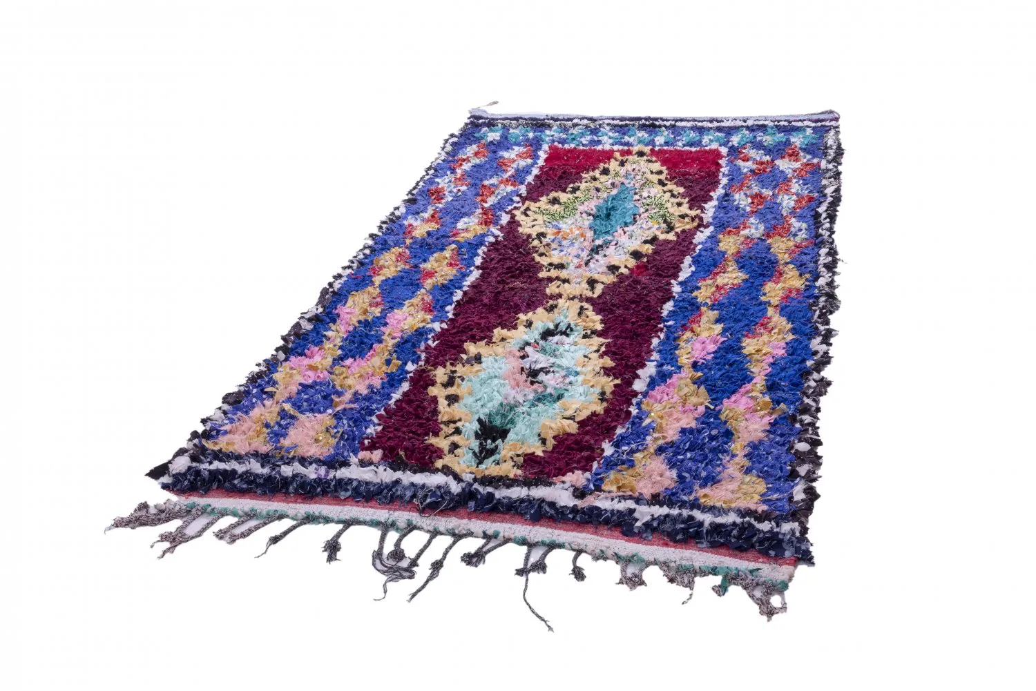 Marokkansk berber tæppe Boucherouite 245 x 135 cm