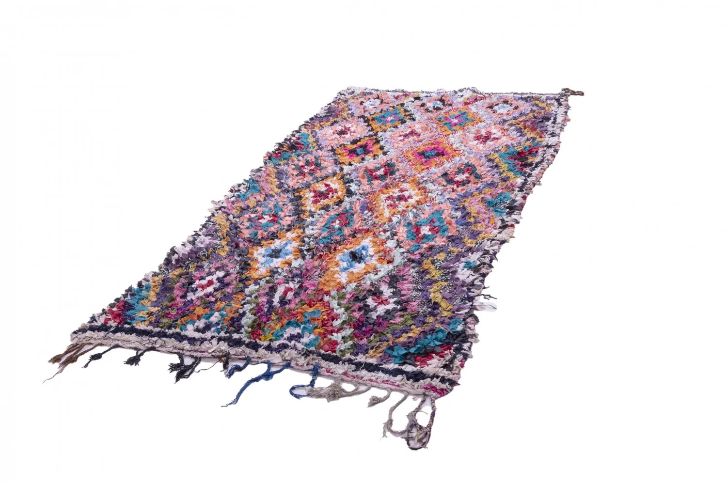 Marokkansk berber tæppe Boucherouite 275 x 120 cm