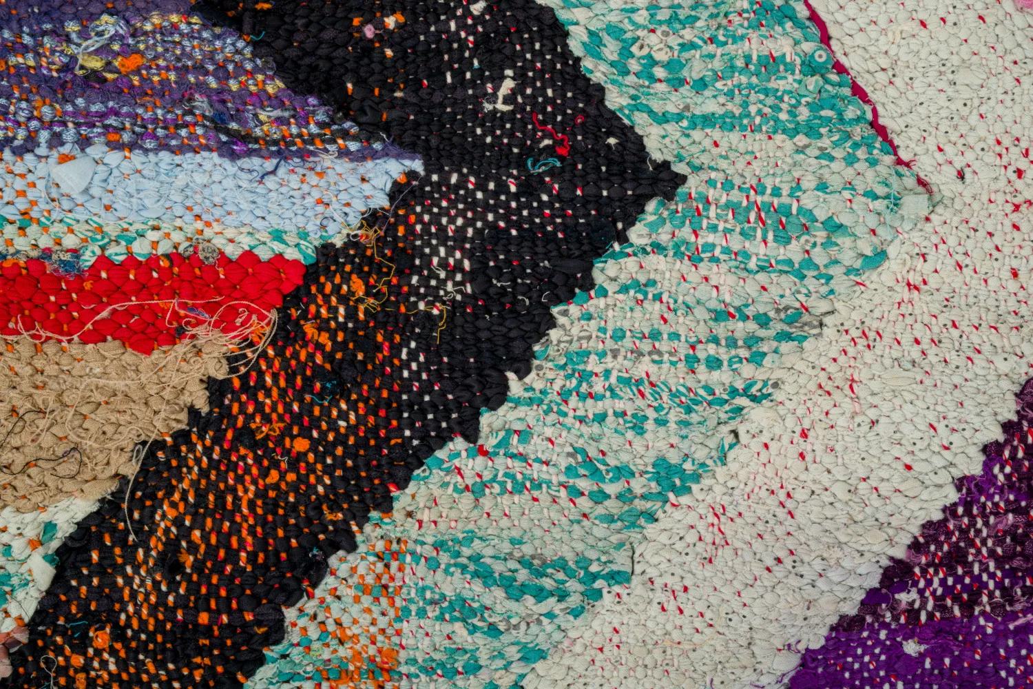 Marokkansk berber tæppe Boucherouite 130 x 235 cm