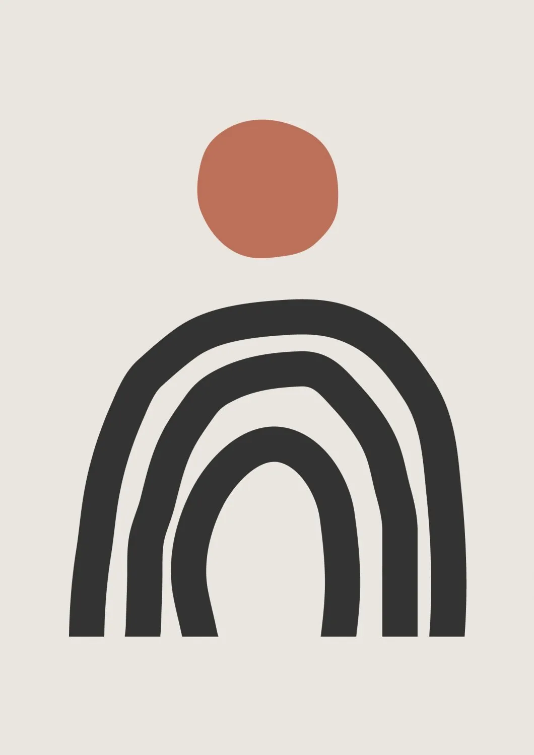 Wilton-tæppe - Rochelle (beige/sort/orange)