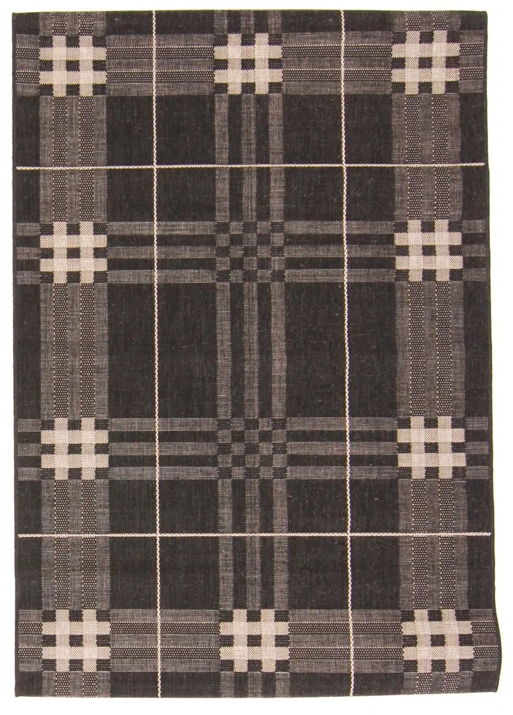 Wilton-tæppe - Sacramento (sort/sand)