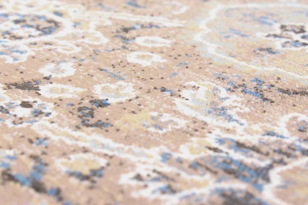 Wilton-tæppe - Sanandaj (blå-beige)