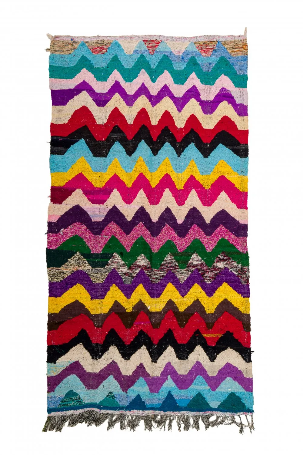 Marokkansk berber tæppe Boucherouite 125 x 235 cm