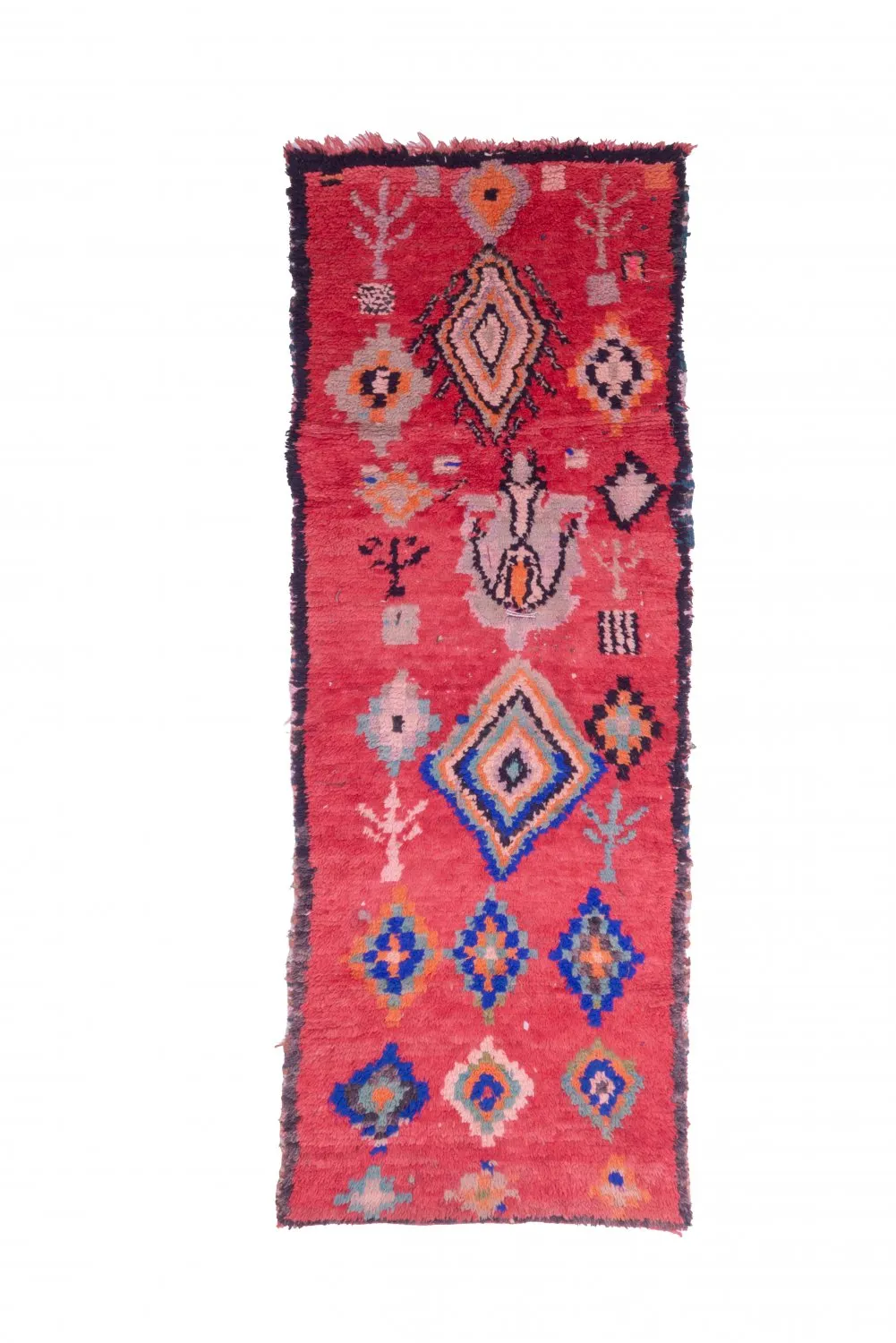 Marokkansk berber tæppe Boucherouite 240 x 90 cm
