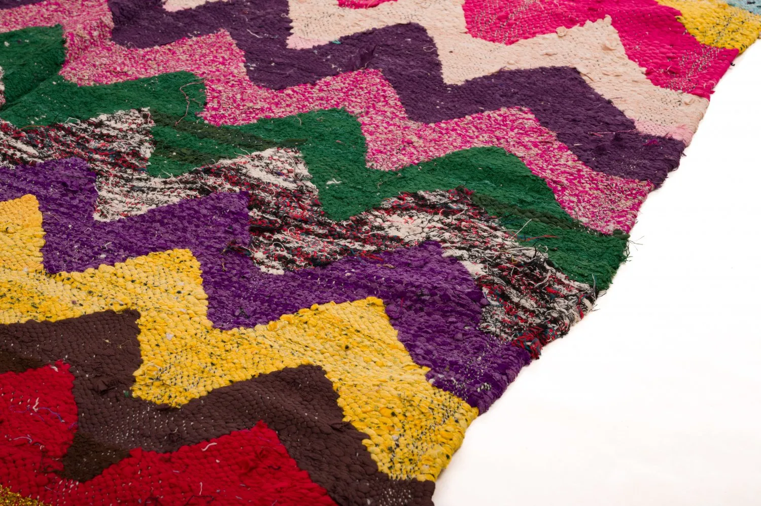 Marokkansk berber tæppe Boucherouite 125 x 235 cm