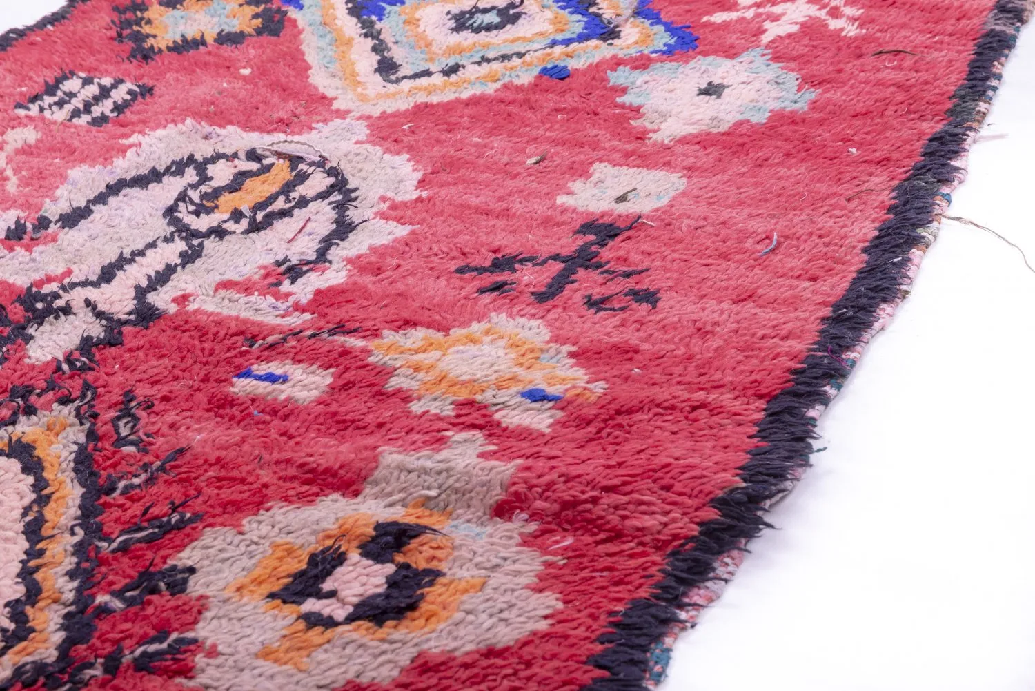 Marokkansk berber tæppe Boucherouite 240 x 90 cm
