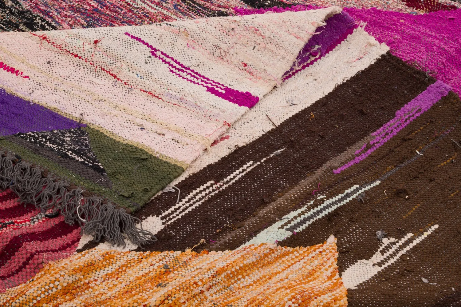 Marokkansk berber tæppe Boucherouite 130 x 275 cm