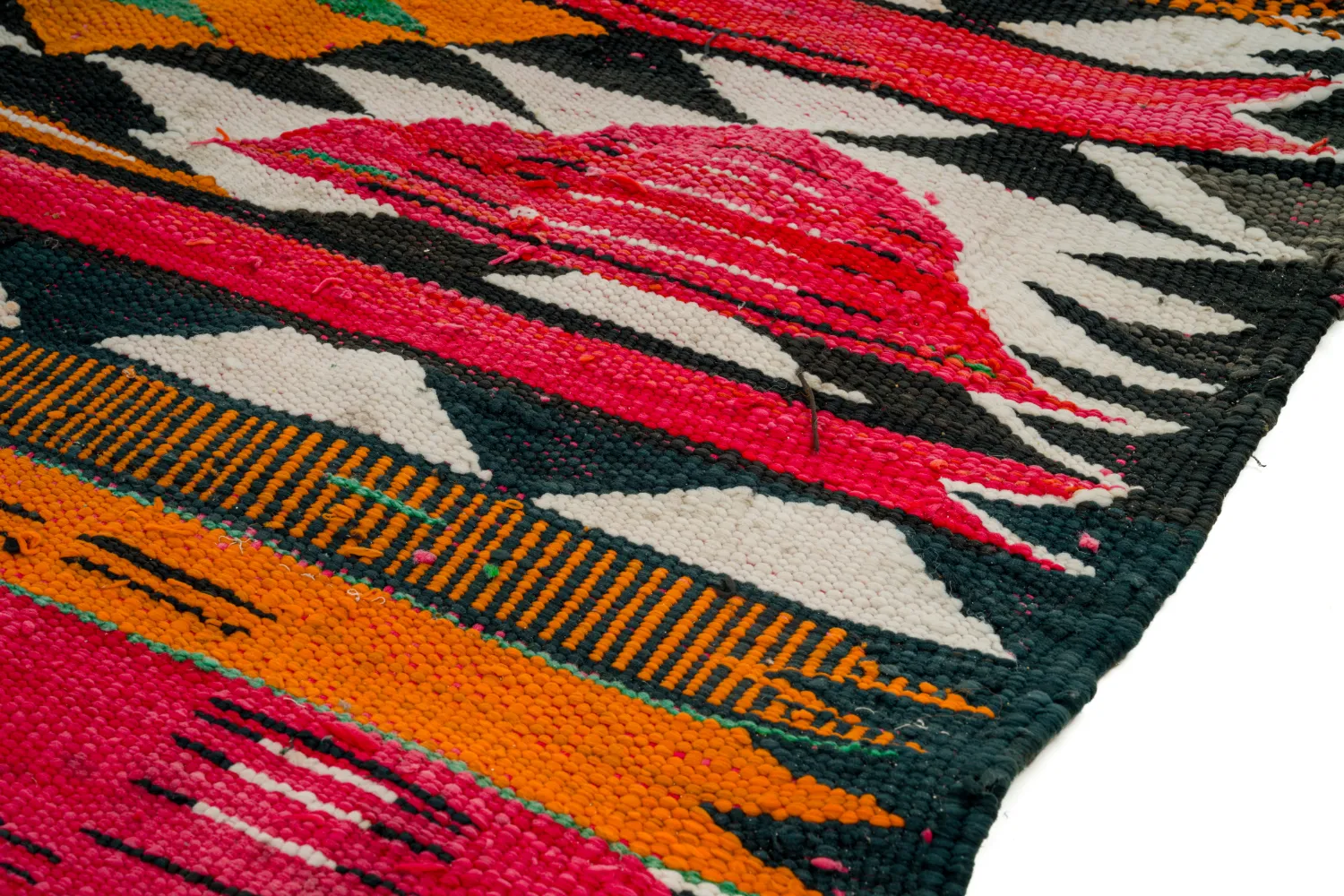 Marokkansk berber tæppe Boucherouite 150 x 365 cm