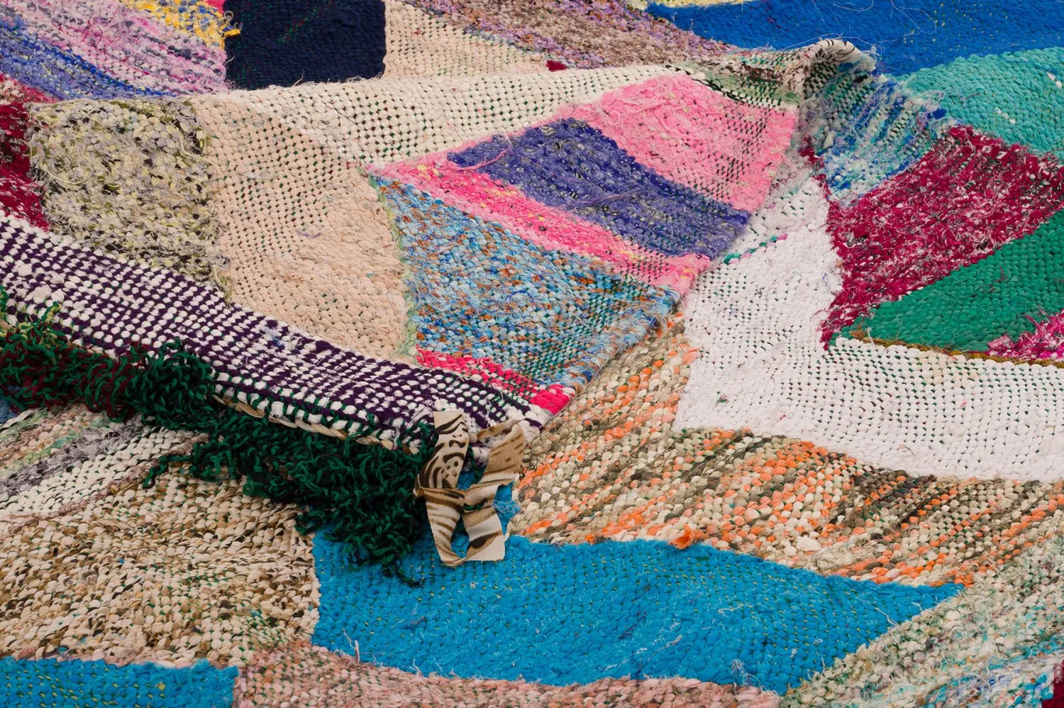 Marokkansk berber tæppe Boucherouite 130 x 275 cm