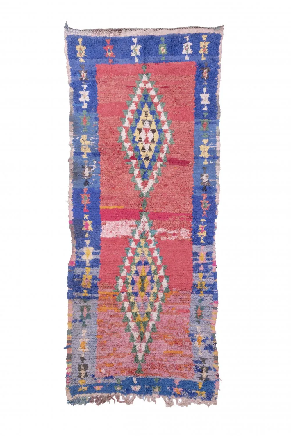 Marokkansk berber tæppe Boucherouite 260 x 105 cm