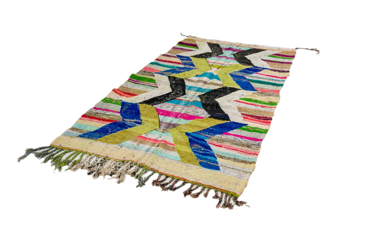 Marokkansk berber tæppe Boucherouite 135 x 250 cm