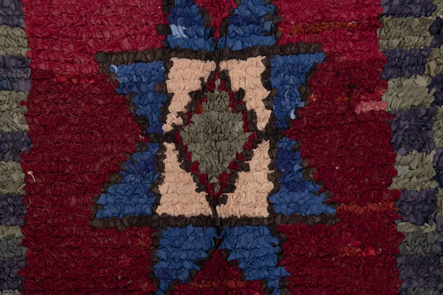 Marokkansk berber tæppe Boucherouite 230 x 85 cm