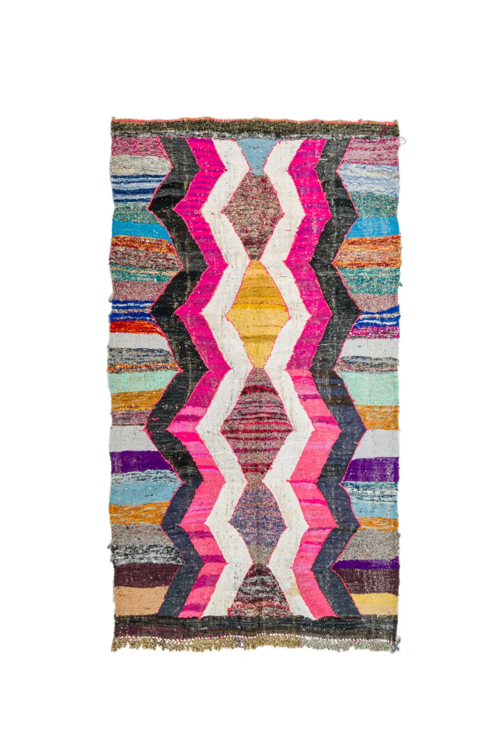 Marokkansk berber tæppe Boucherouite 150 x 255 cm