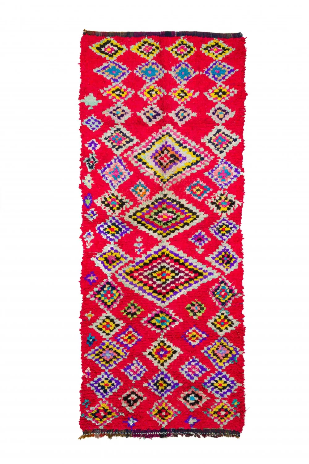 Marokkansk berber tæppe Boucherouite 320 x 130 cm