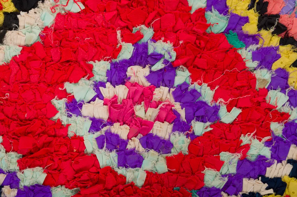 Marokkansk berber tæppe Boucherouite 320 x 130 cm