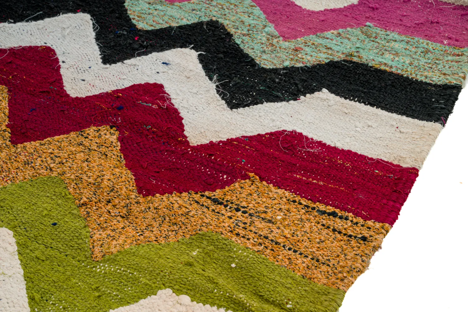 Marokkansk berber tæppe Boucherouite 120 x 235 cm