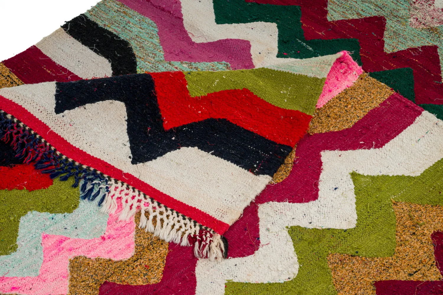 Marokkansk berber tæppe Boucherouite 120 x 235 cm