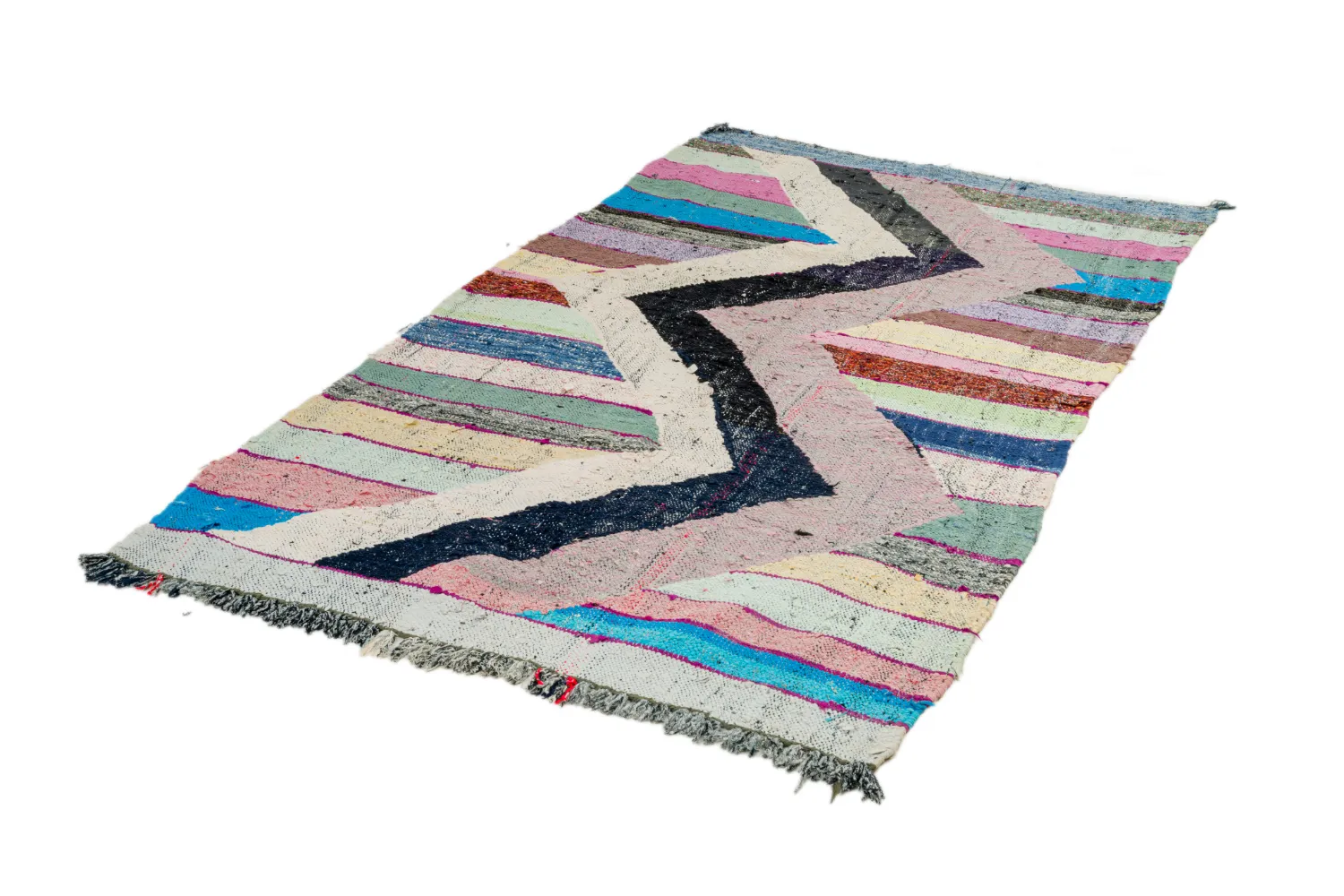 Marokkansk berber tæppe Boucherouite 130 x 230 cm