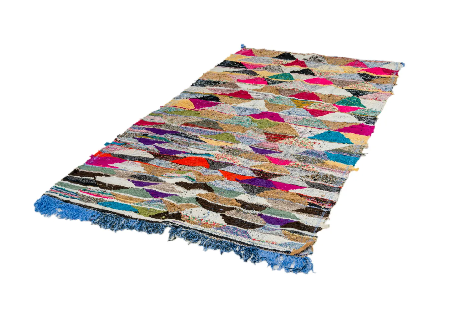 Marokkansk berber tæppe Boucherouite 150 x 255 cm