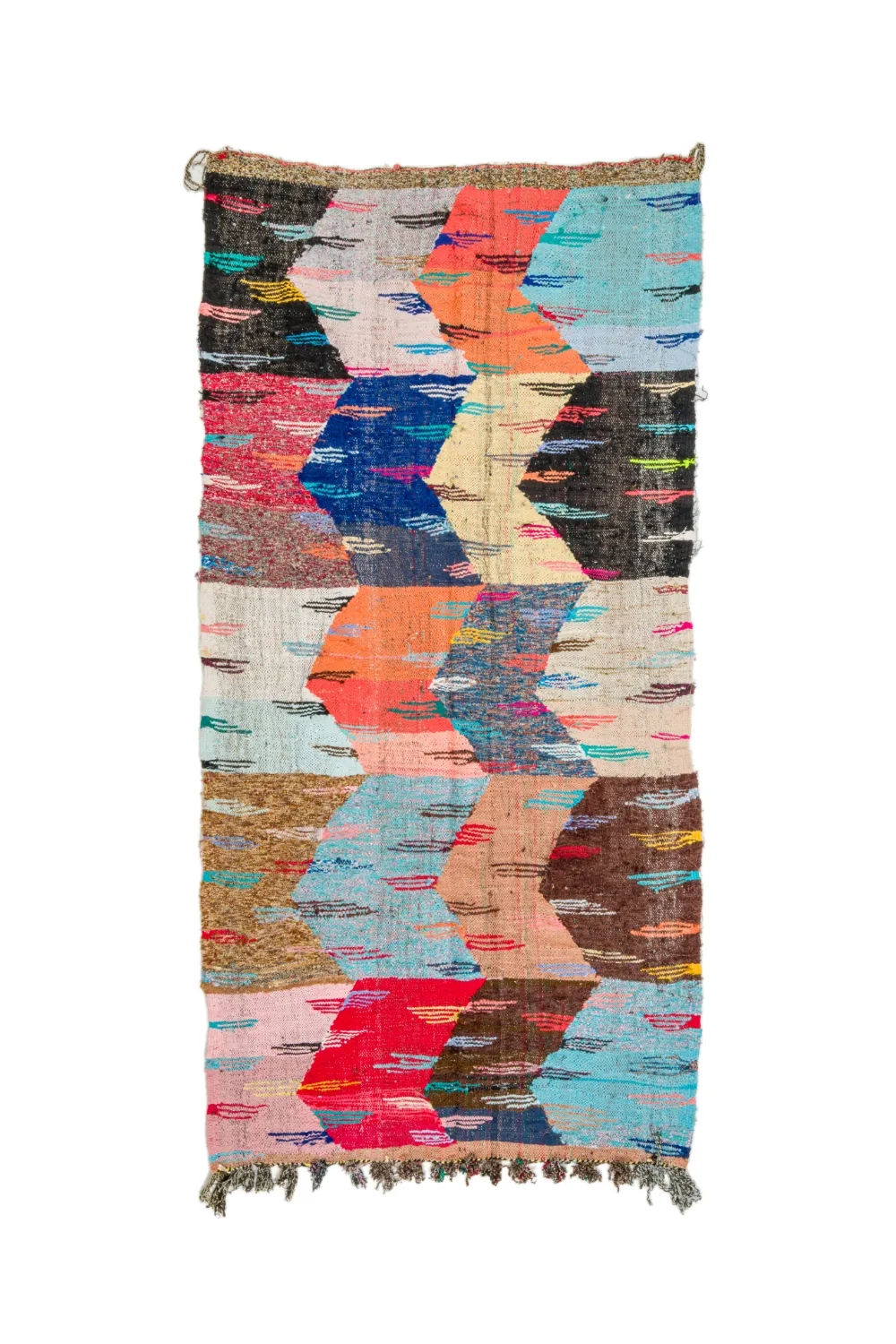 Marokkansk berber tæppe Boucherouite 135 x 265 cm