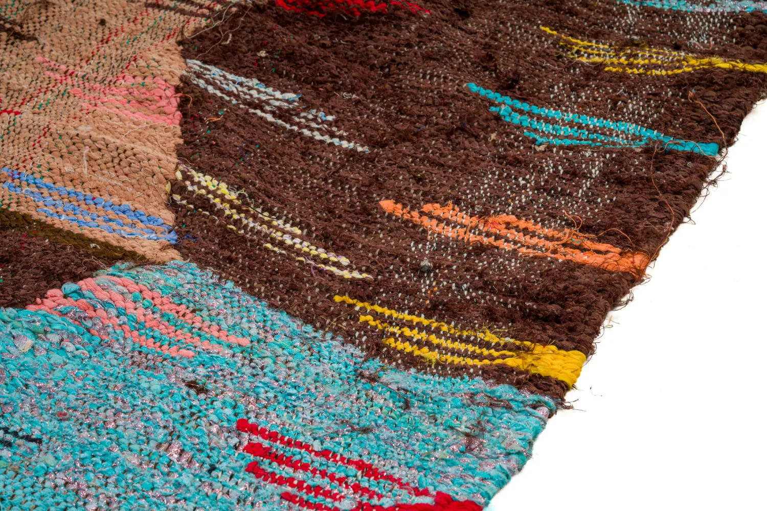 Marokkansk berber tæppe Boucherouite 135 x 265 cm