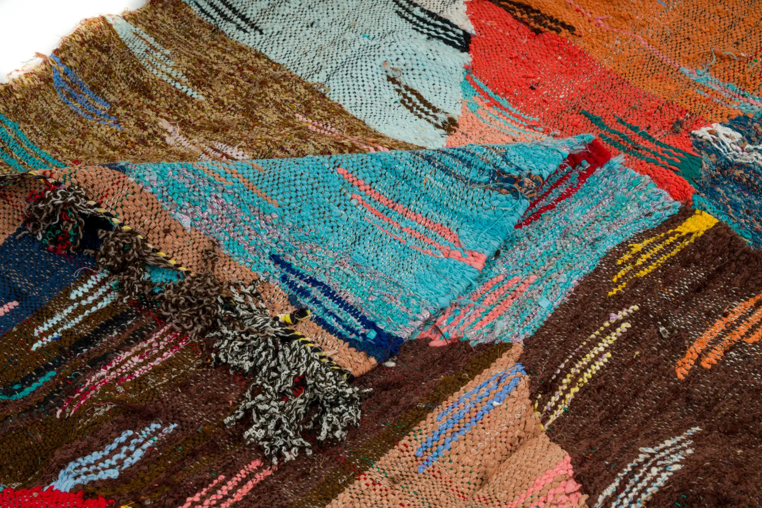 Marokkansk berber tæppe Boucherouite 135 x 265 cm