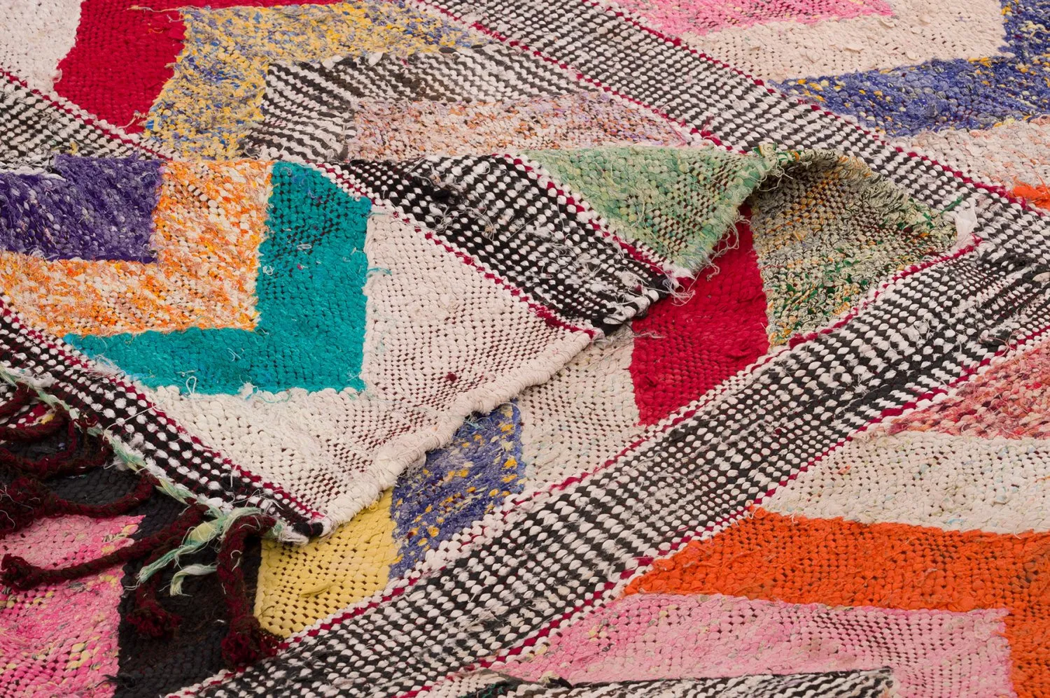 Marokkansk berber tæppe Boucherouite 150 x 275 cm