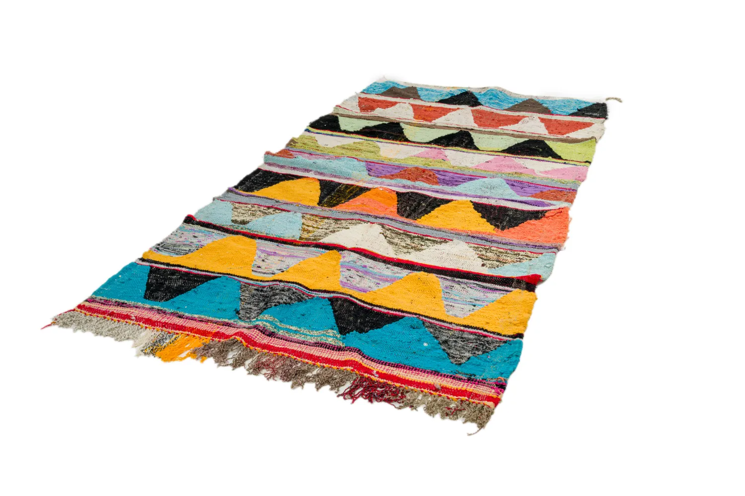 Marokkansk berber tæppe Boucherouite 135 x 270 cm