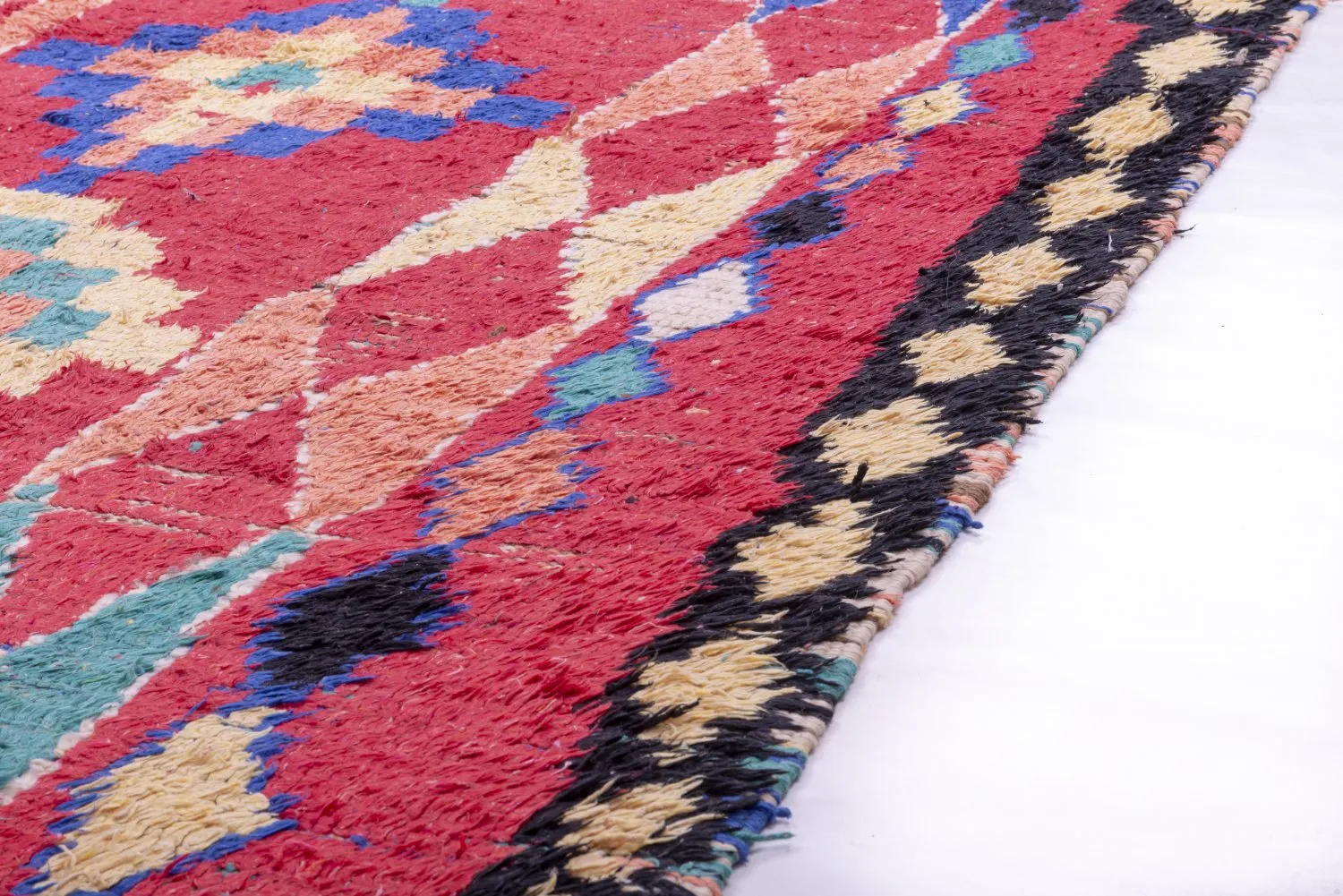 Marokkansk berber tæppe Boucherouite 365 x 145 cm