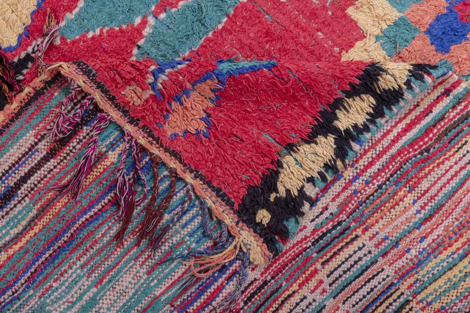 Marokkansk berber tæppe Boucherouite 365 x 145 cm