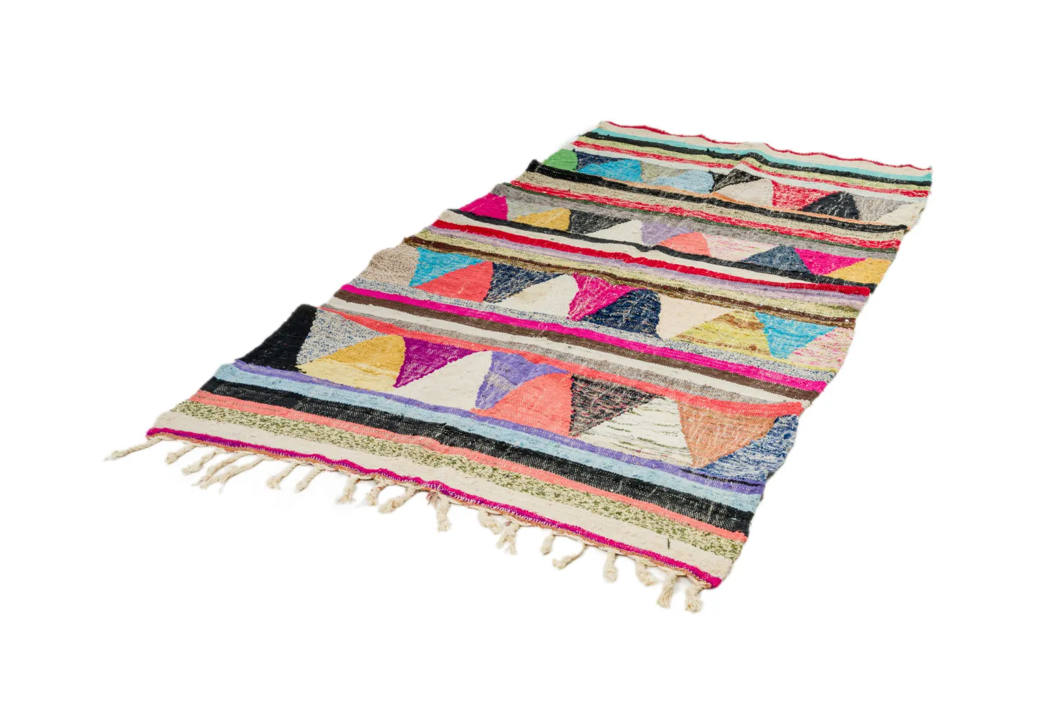 Marokkansk berber tæppe Boucherouite 145 x 260 cm