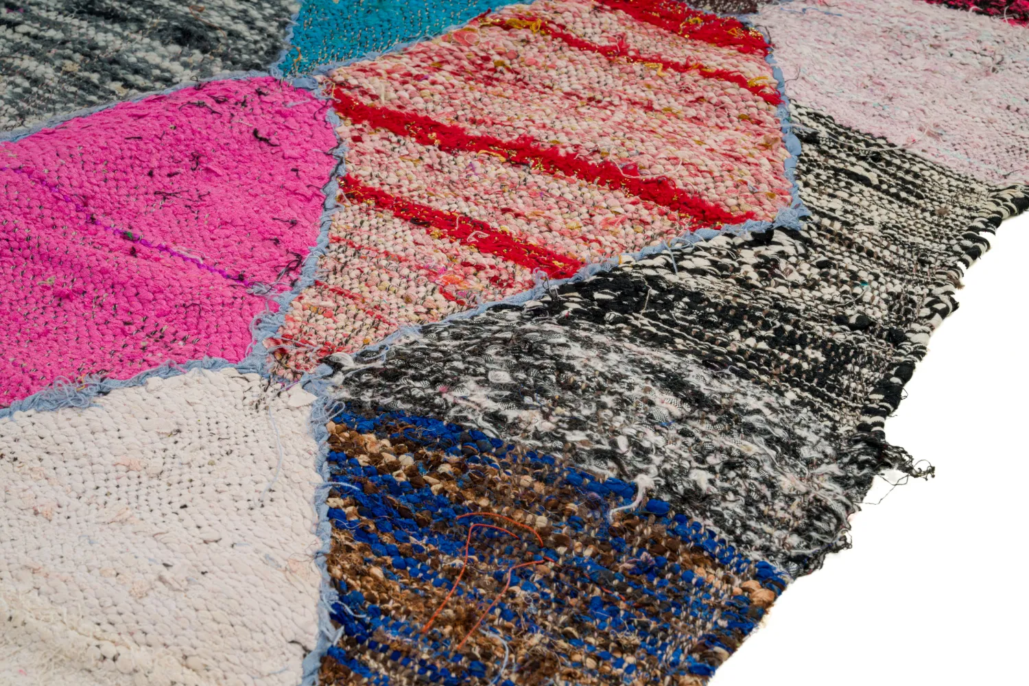 Marokkansk berber tæppe Boucherouite 125 x 225 cm