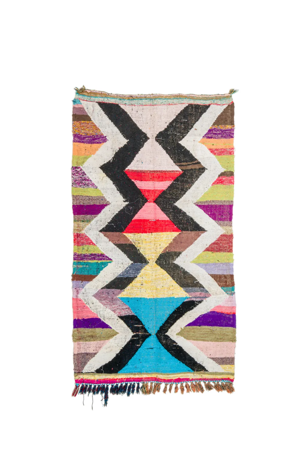 Marokkansk berber tæppe Boucherouite 125 x 225 cm