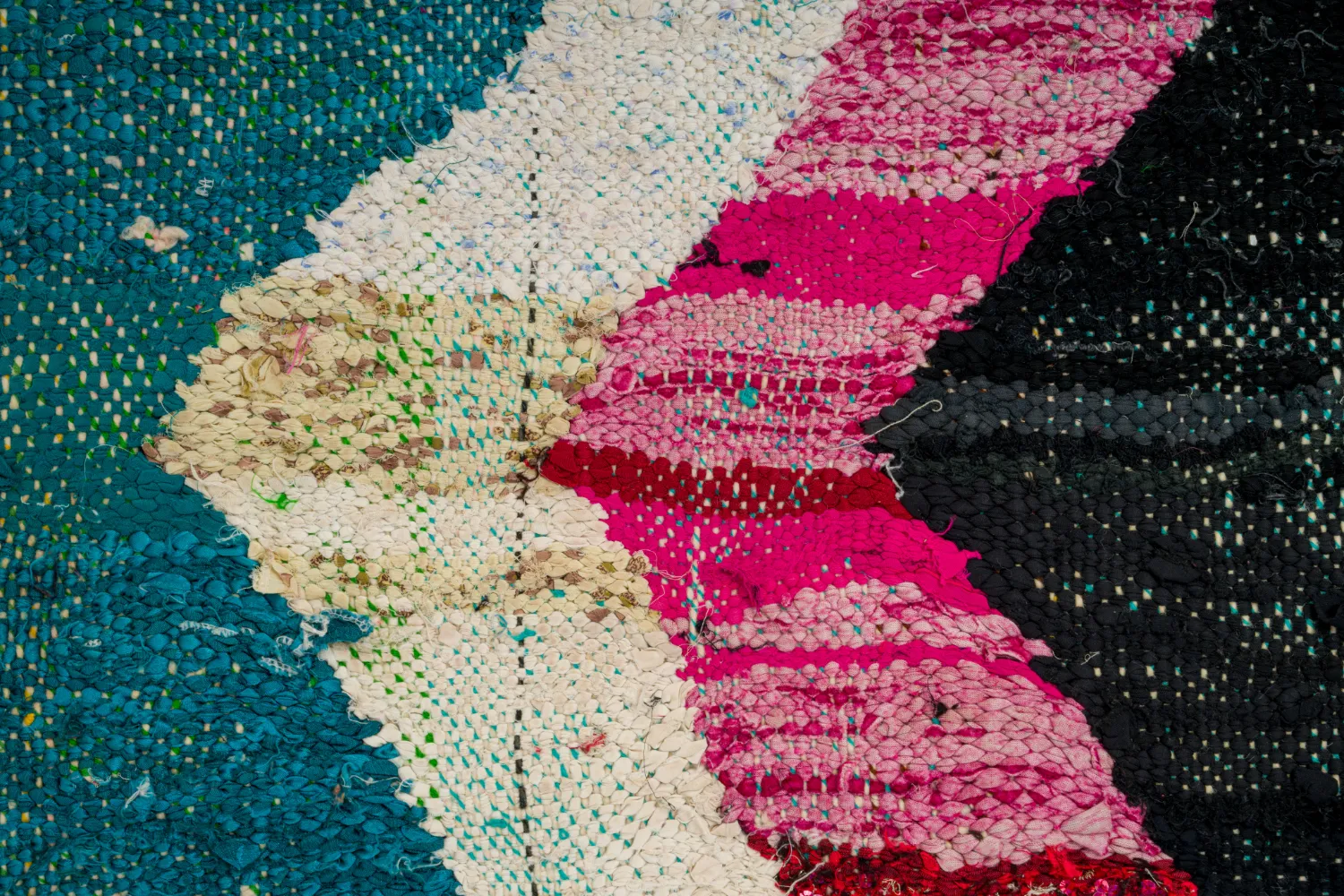 Marokkansk berber tæppe Boucherouite 125 x 240 cm