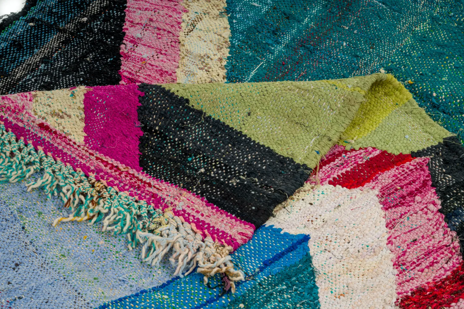 Marokkansk berber tæppe Boucherouite 125 x 240 cm