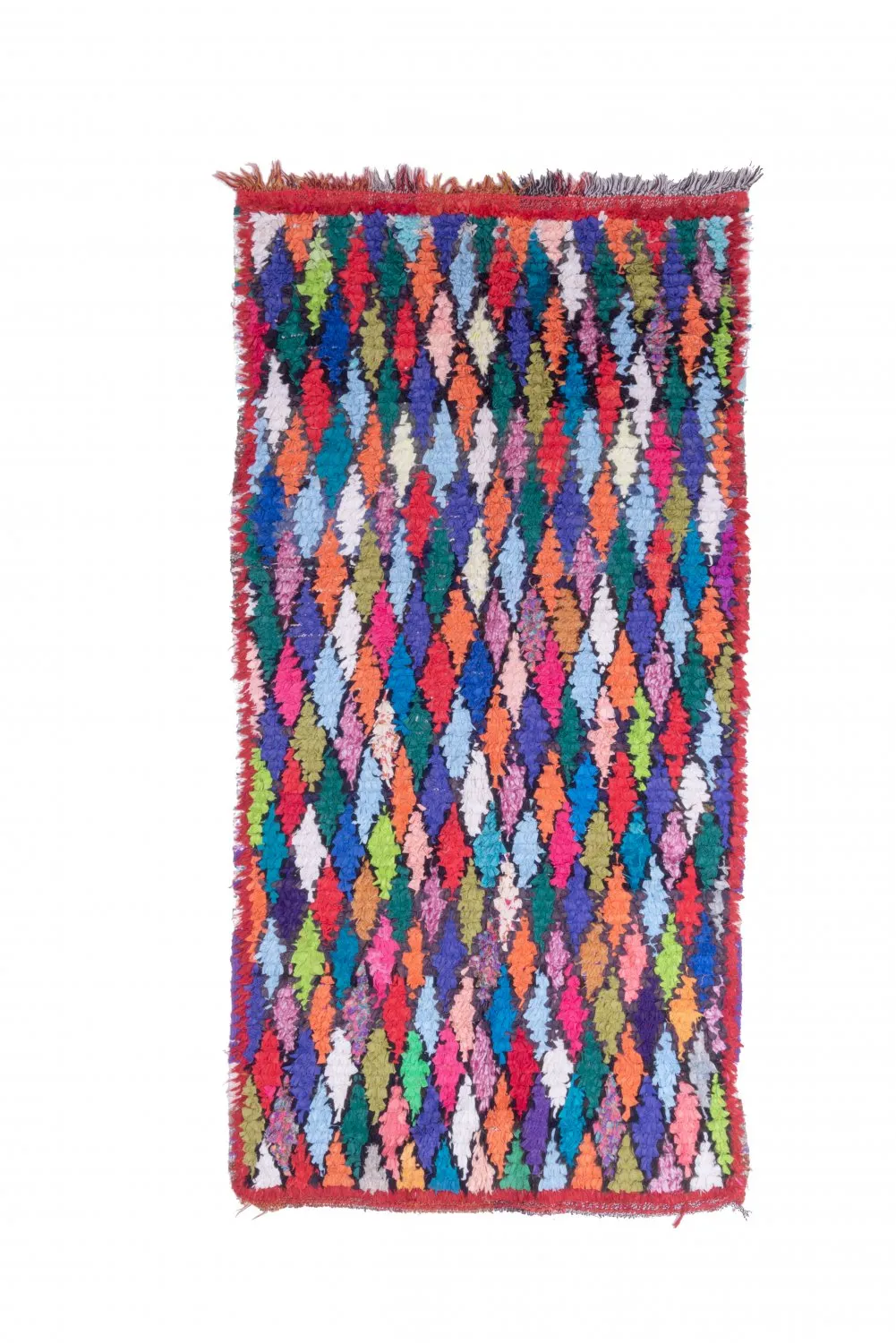 Marokkansk berber tæppe Boucherouite 230 x 115 cm