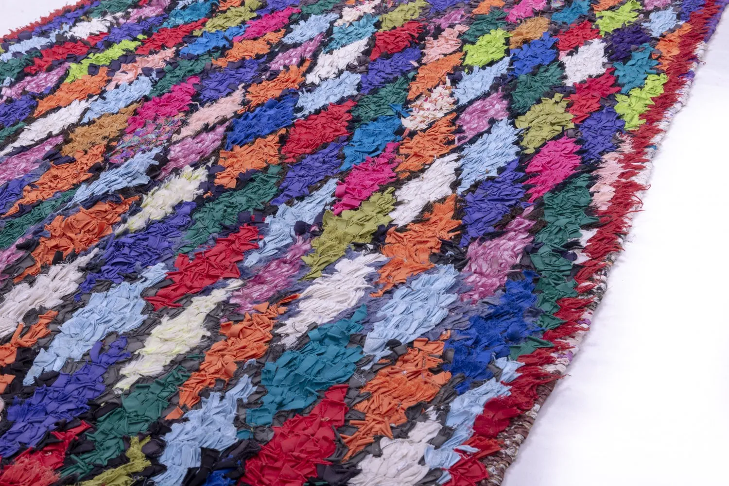 Marokkansk berber tæppe Boucherouite 230 x 115 cm