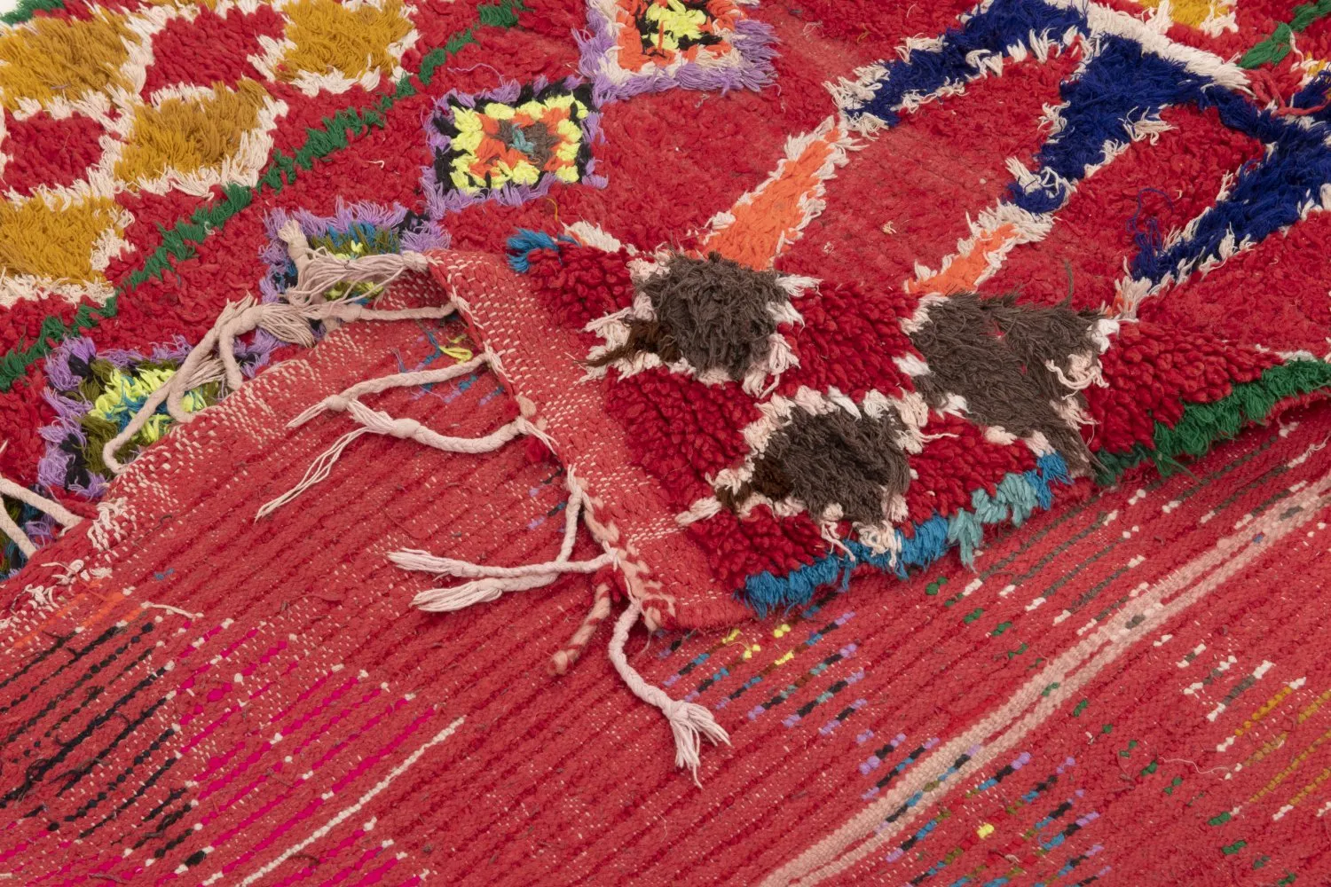 Marokkansk berber tæppe Boucherouite 255 x 150 cm