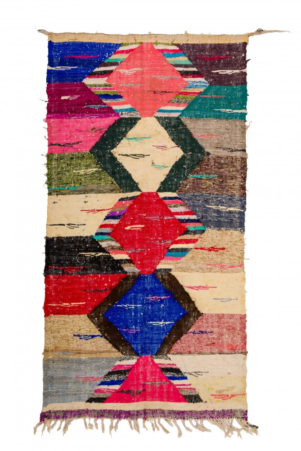 Marokkansk berber tæppe Boucherouite 125 x 240 cm