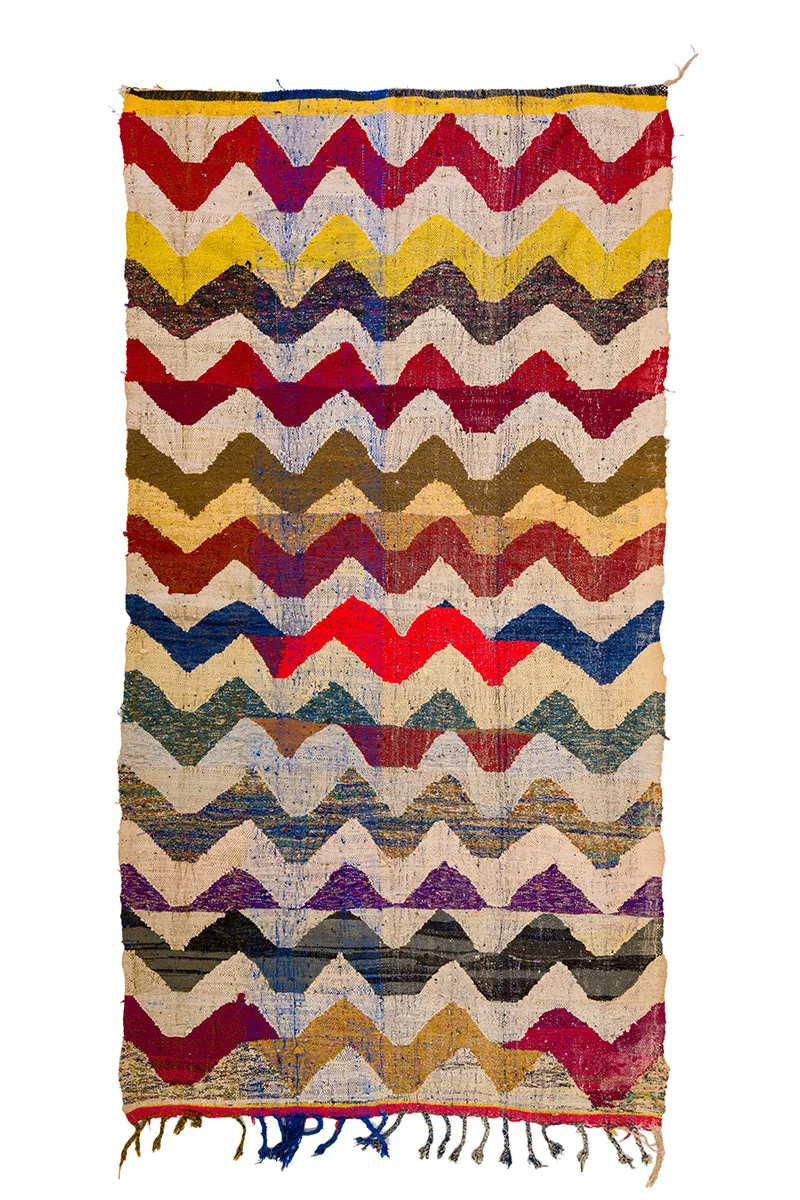 Marokkansk berber tæppe Boucherouite 150 x 285 cm