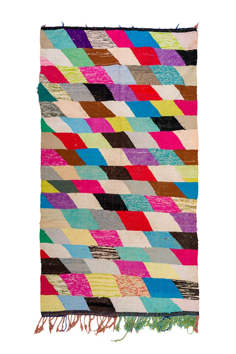 Marokkansk berber tæppe Boucherouite 155 x 280 cm