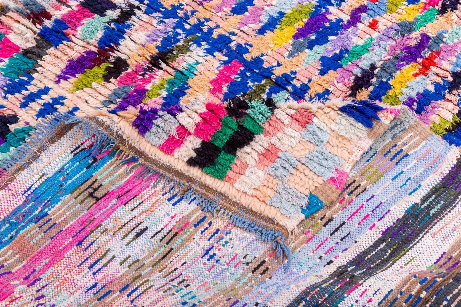 Marokkansk berber tæppe Boucherouite 265 x 145 cm