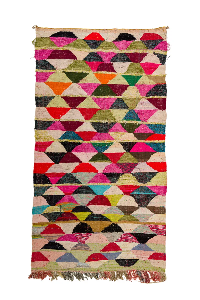 Marokkansk berber tæppe Boucherouite 155 x 290 cm