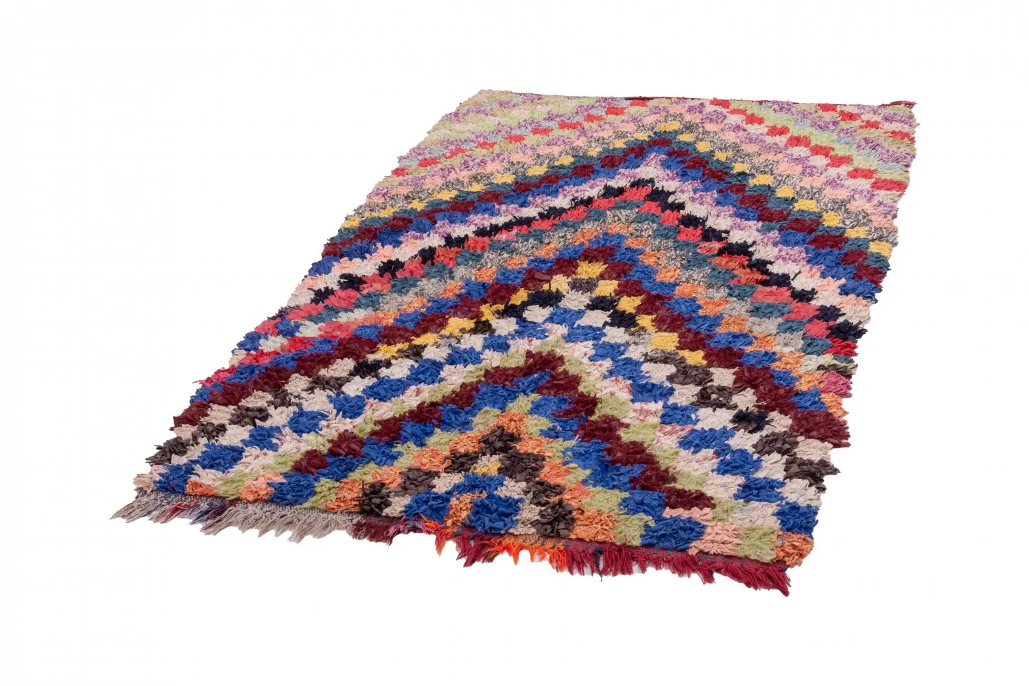 Marokkansk berber tæppe Boucherouite 180 x 110 cm
