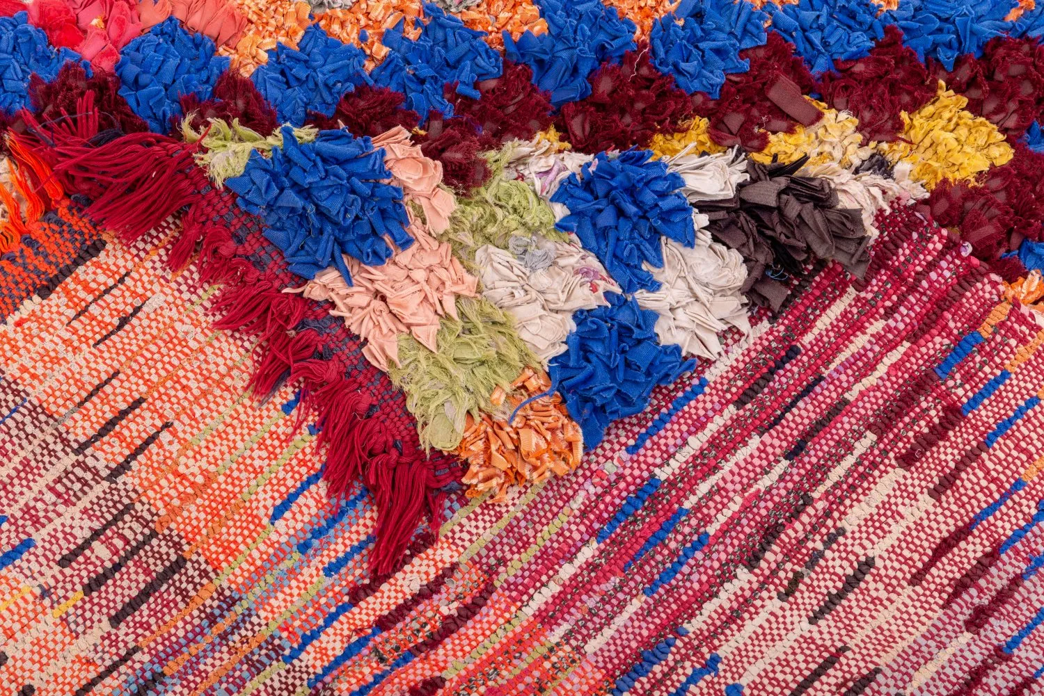 Marokkansk berber tæppe Boucherouite 180 x 110 cm