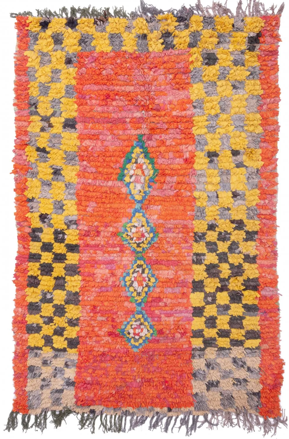 Marokkansk berber tæppe Boucherouite 220 x 140 cm