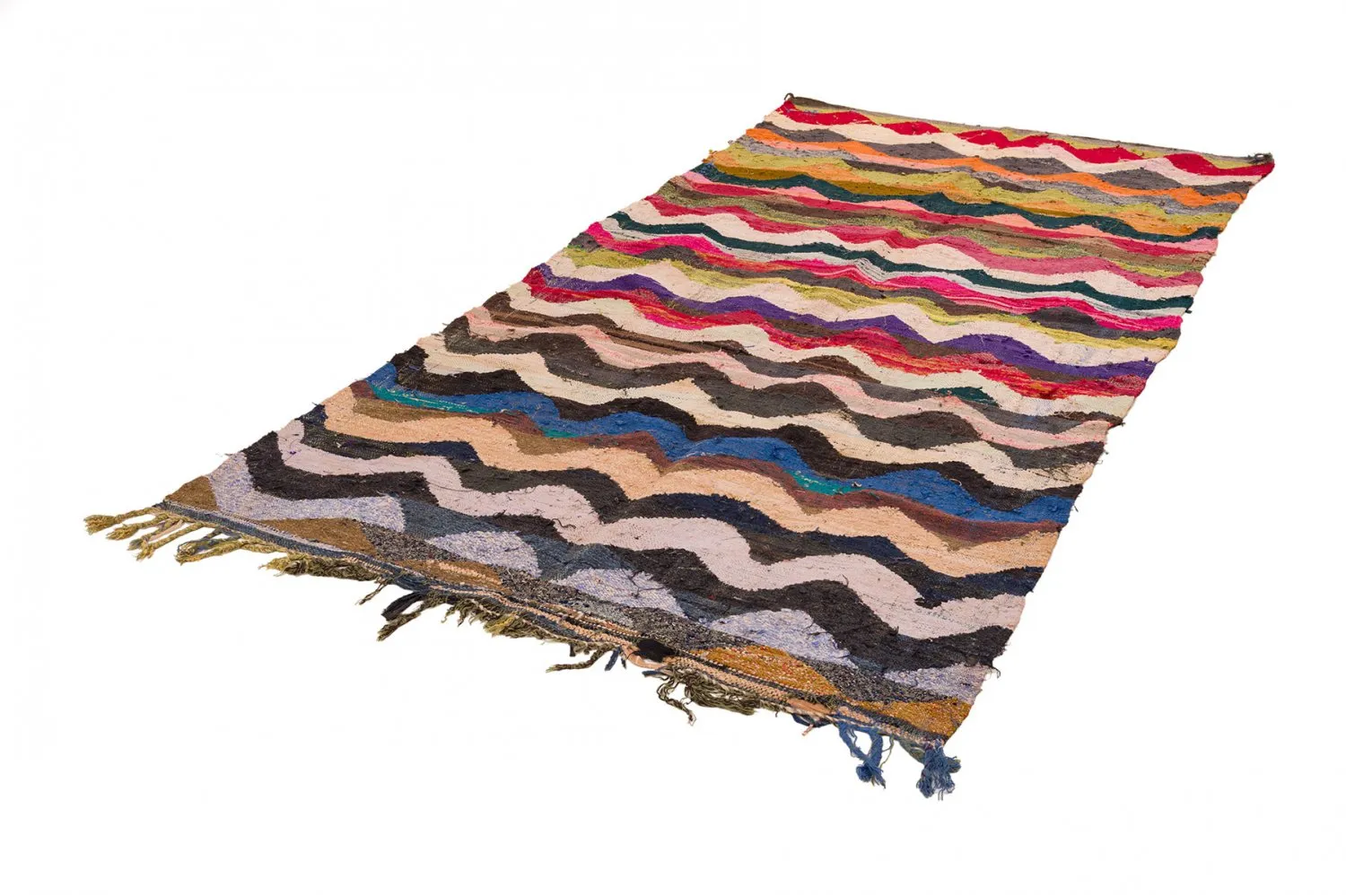 Marokkansk berber tæppe Boucherouite 140 x 295 cm