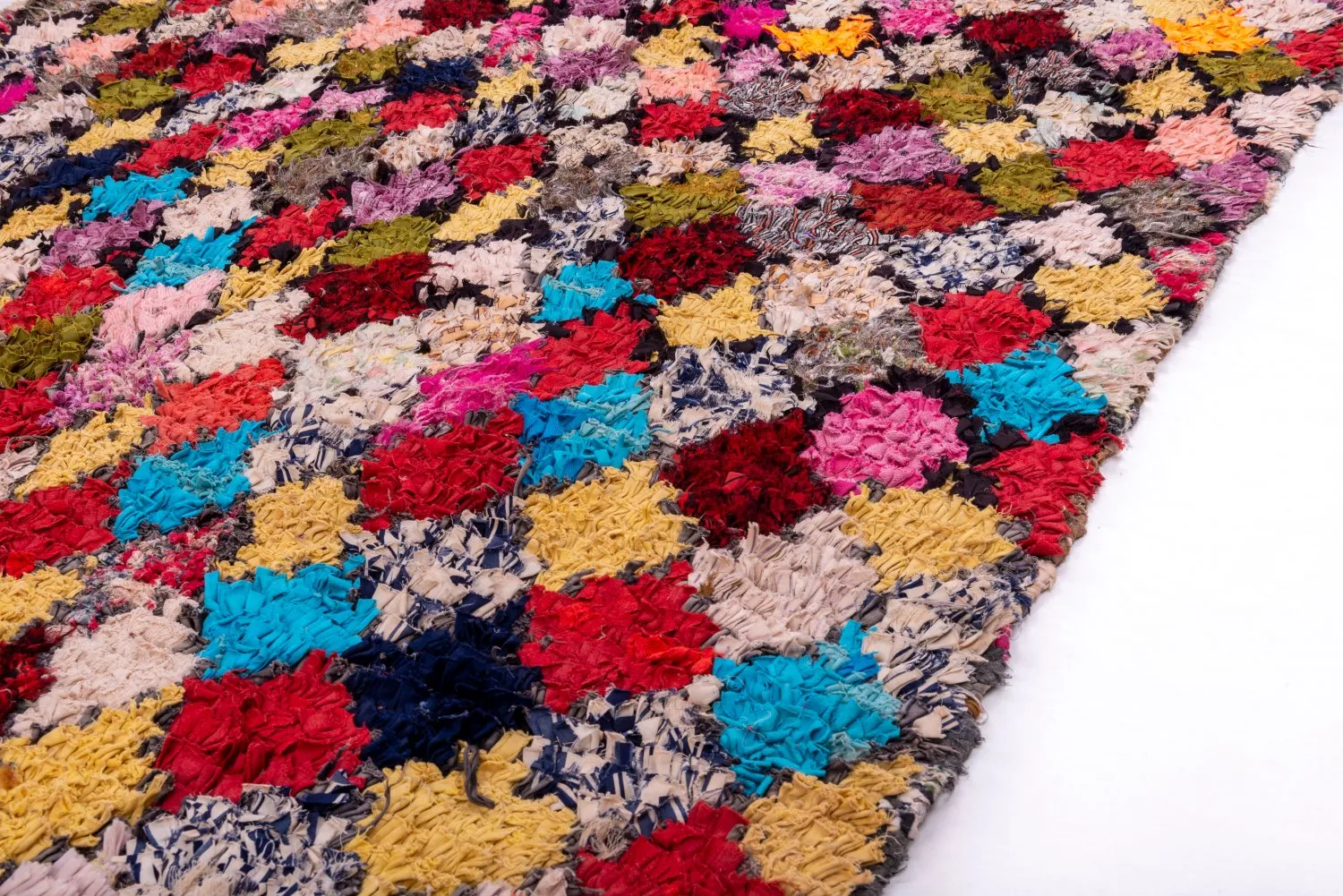 Marokkansk berber tæppe Boucherouite 300 x 135 cm