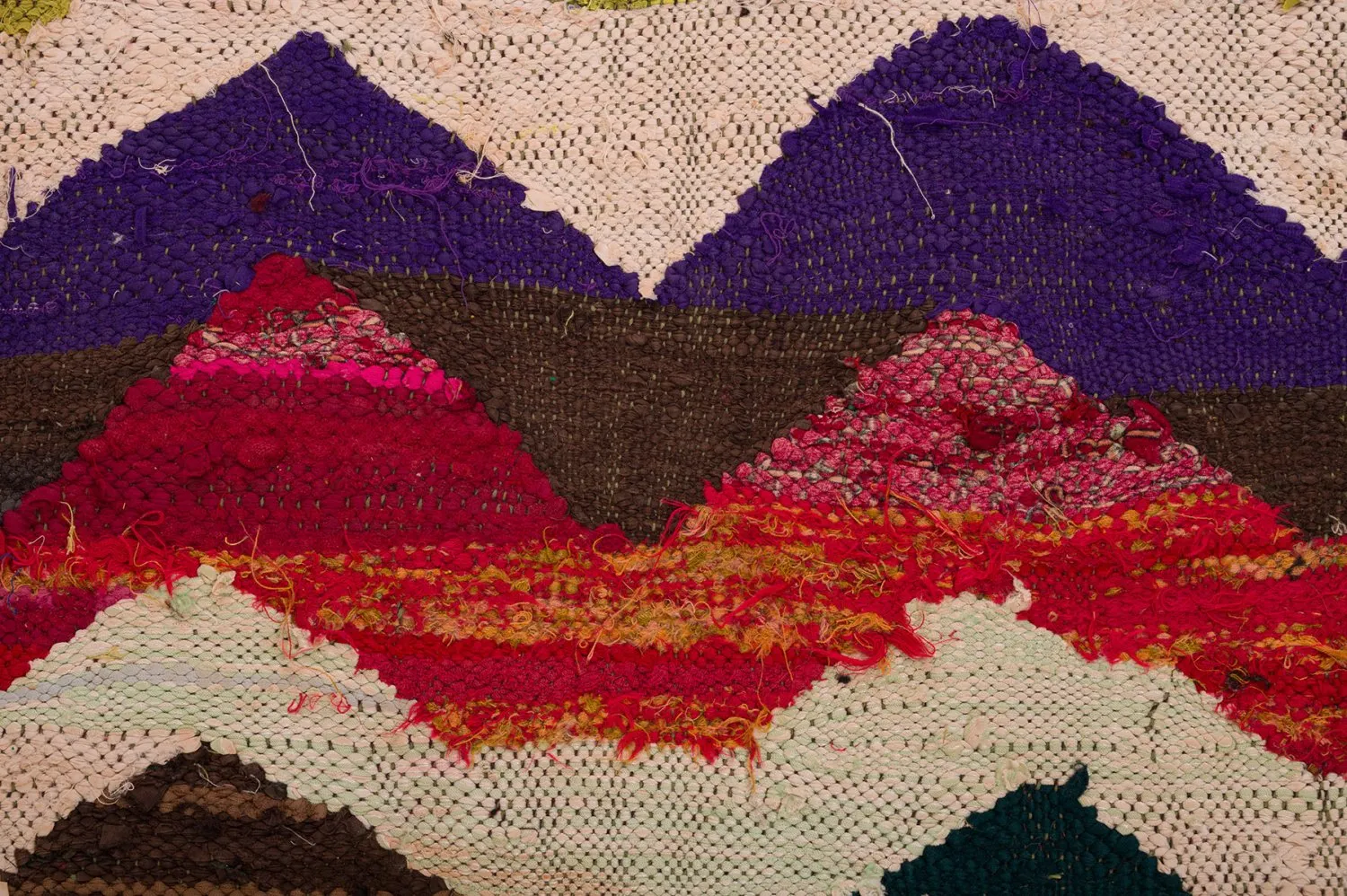 Marokkansk berber tæppe Boucherouite 140 x 295 cm